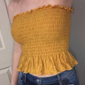 Yellow tube top